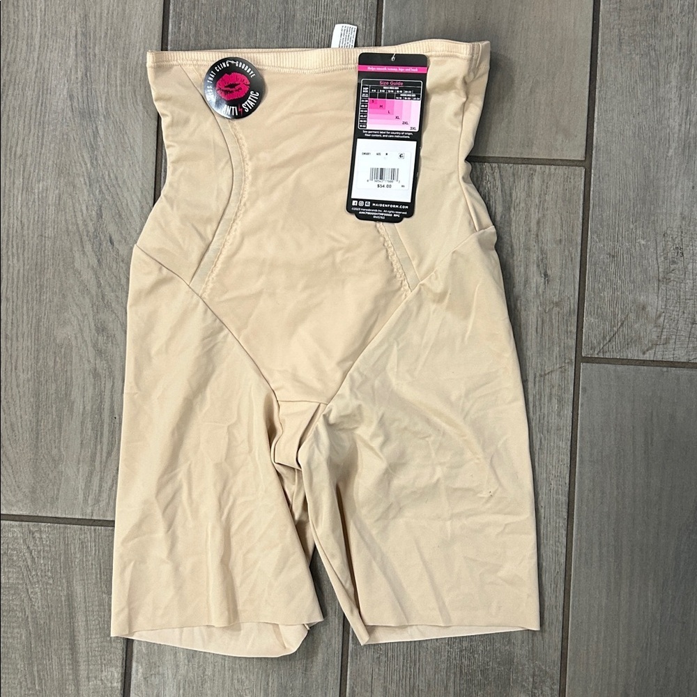 NWT Maidenform High Waist Thigh Slimmer Cool‎ Comfort Anti-Static Shapewear Firm - Picture 5 of 7